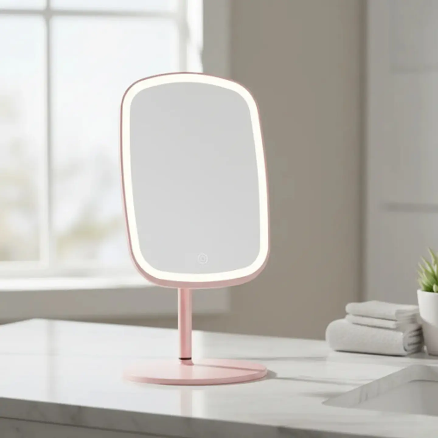 Espejo Maquillaje Con Luz Led Ovalado Para Tocador 1