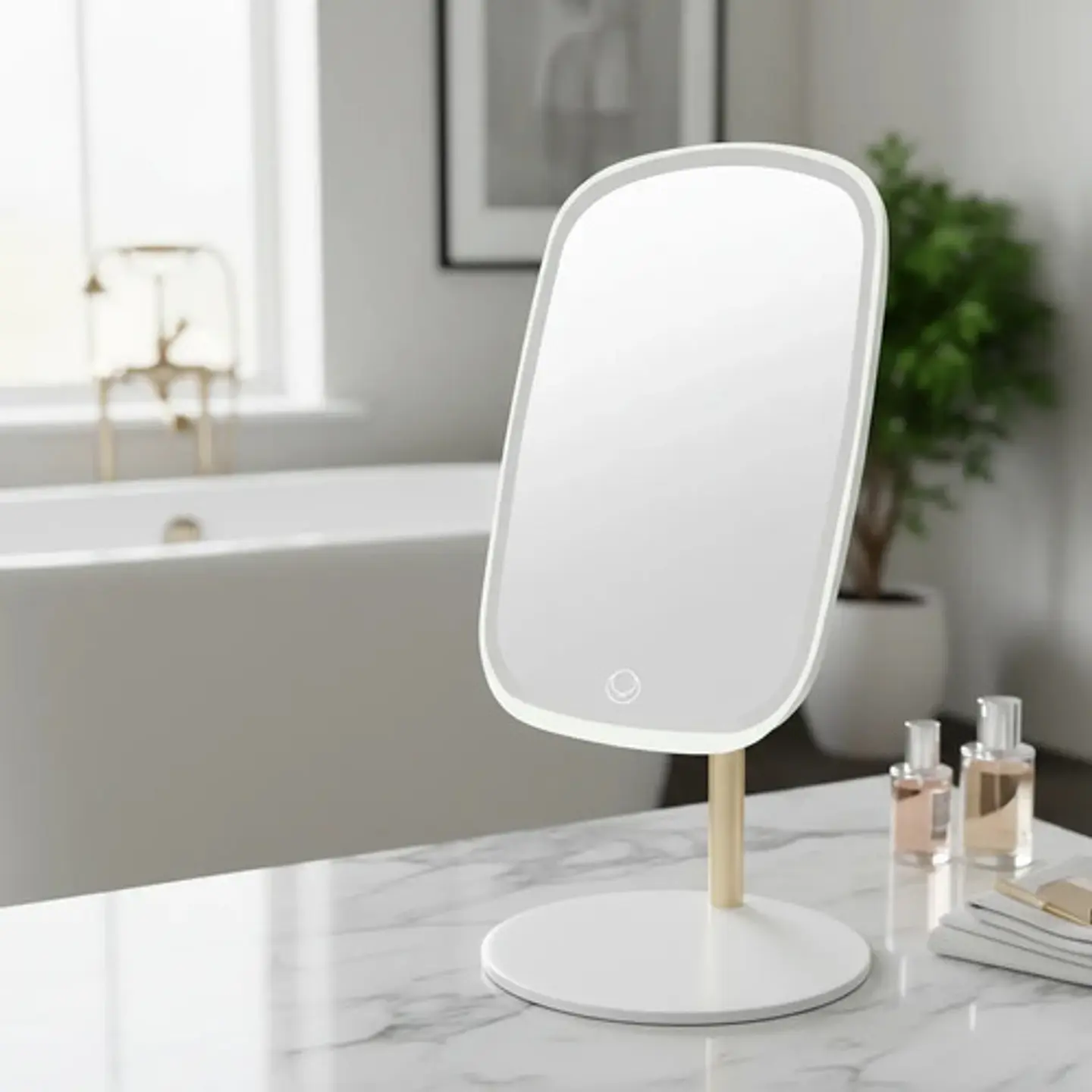 Espejo Maquillaje Con Luz Led Ovalado Para Tocador 1
