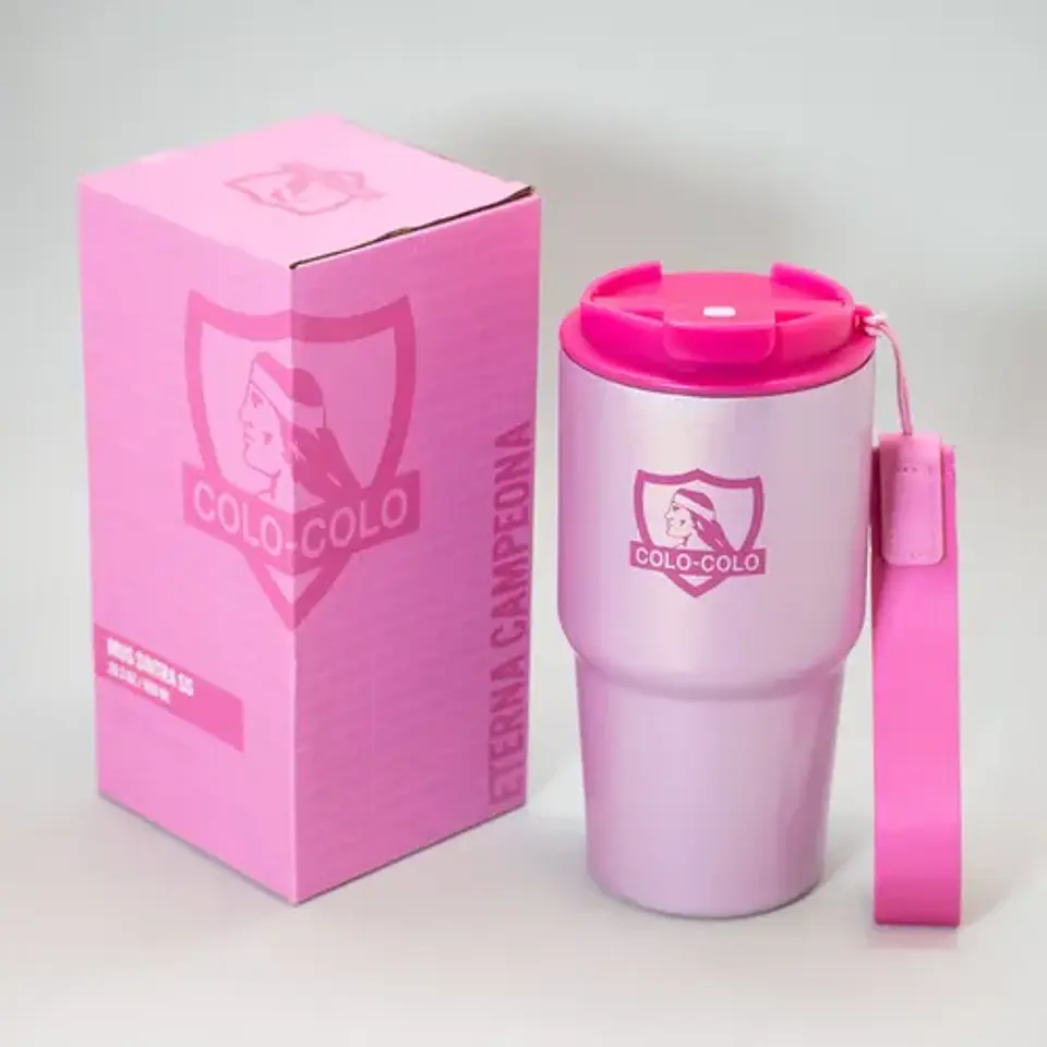 Vaso Mug Térmico Sintra Colo Colo Pink Acero Inoxidable 4
