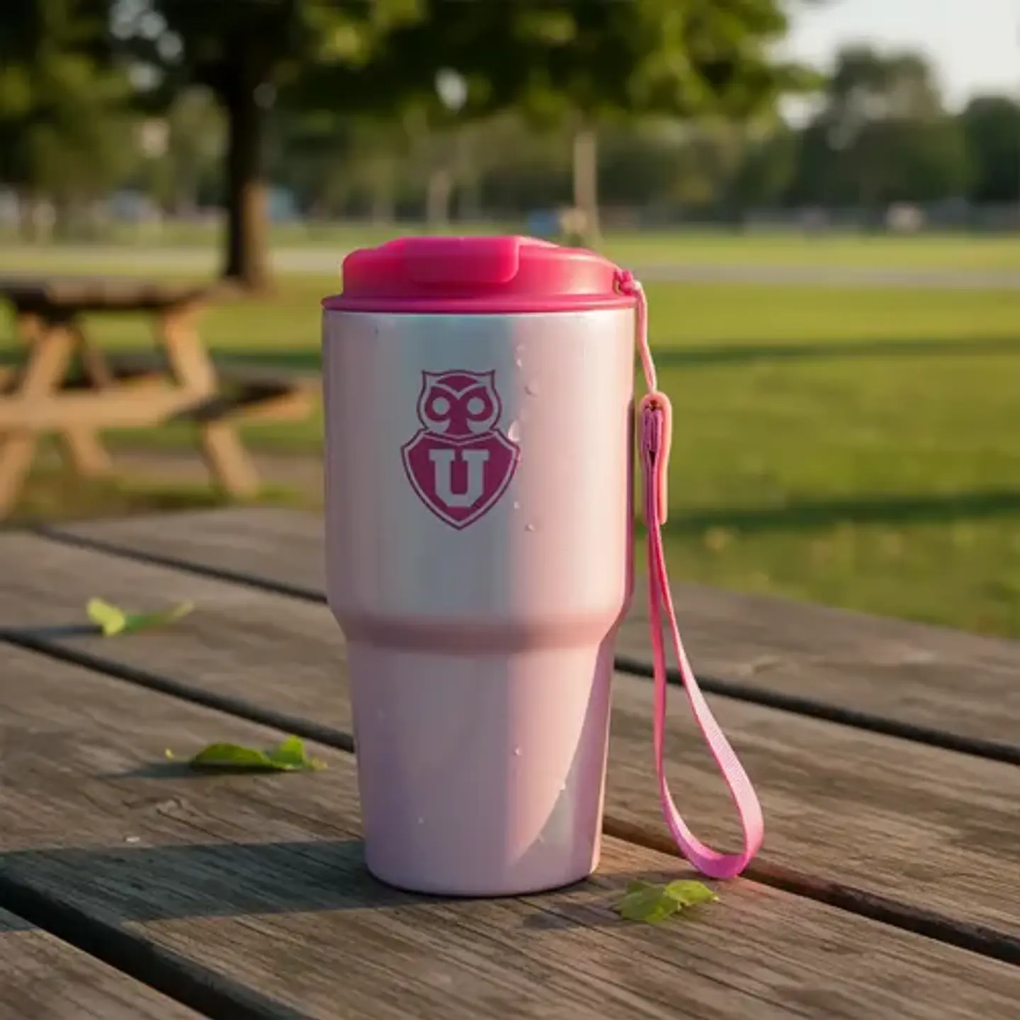 Vaso Mug Térmico Univeridad De Chile Pink Acero Inoxidable 1