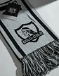 Bufanda Colo Colo 2 Lados Gris Negra Con Flecos Titanio - Miniatura 4