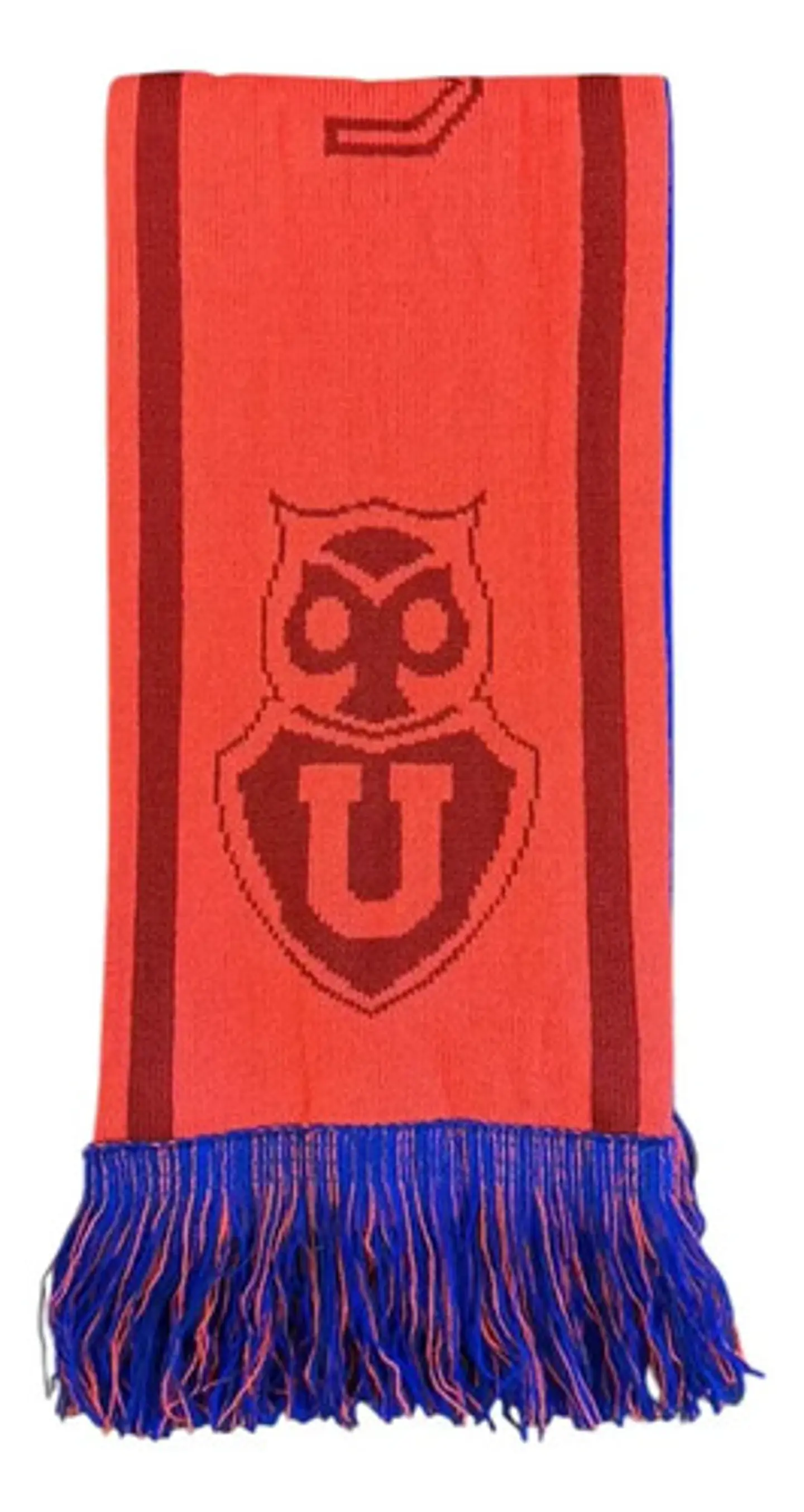 Bufanda Universidad De Chile Dos Lados Roja Azul Titanio 1