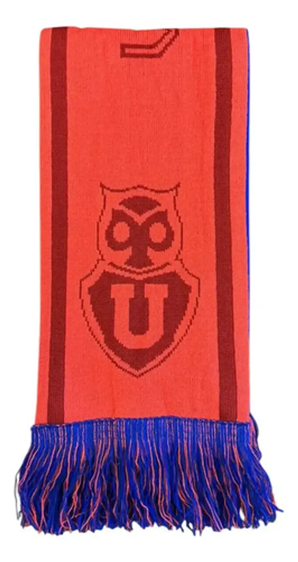 Bufanda Universidad De Chile Dos Lados Roja Azul Titanio 1