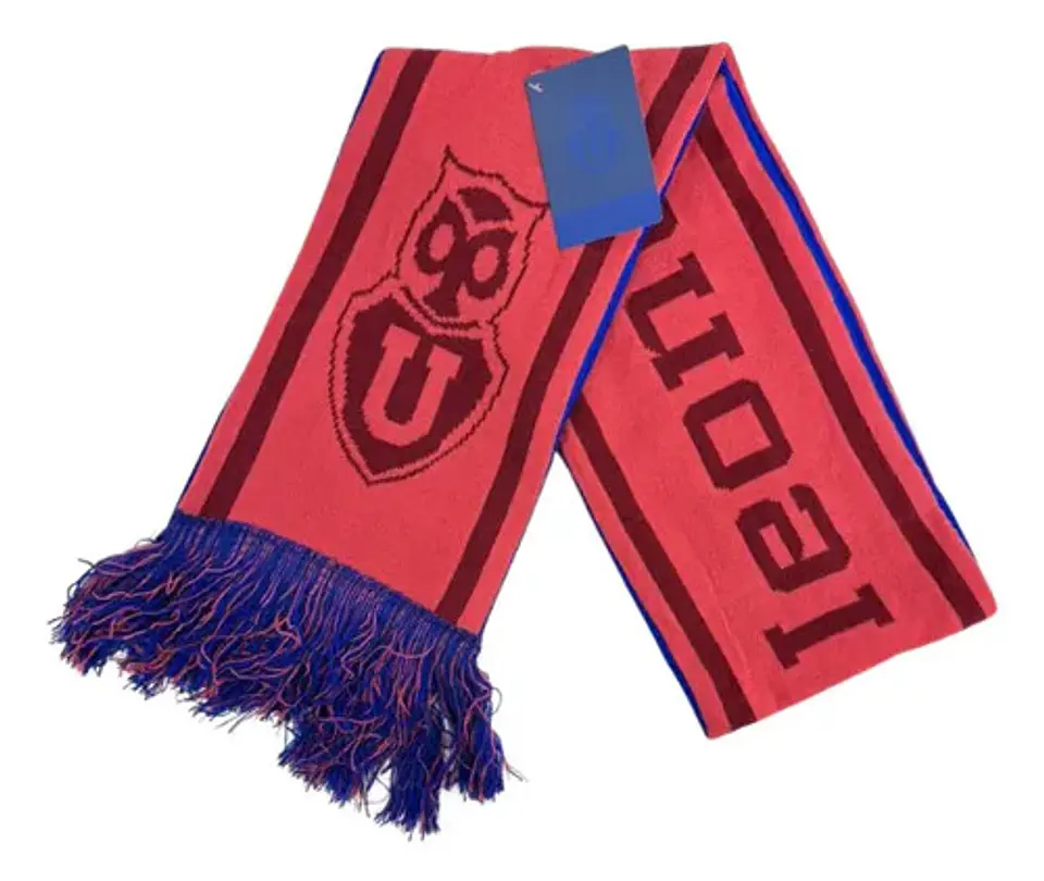 Bufanda Universidad De Chile Dos Lados Roja Azul Titanio 4