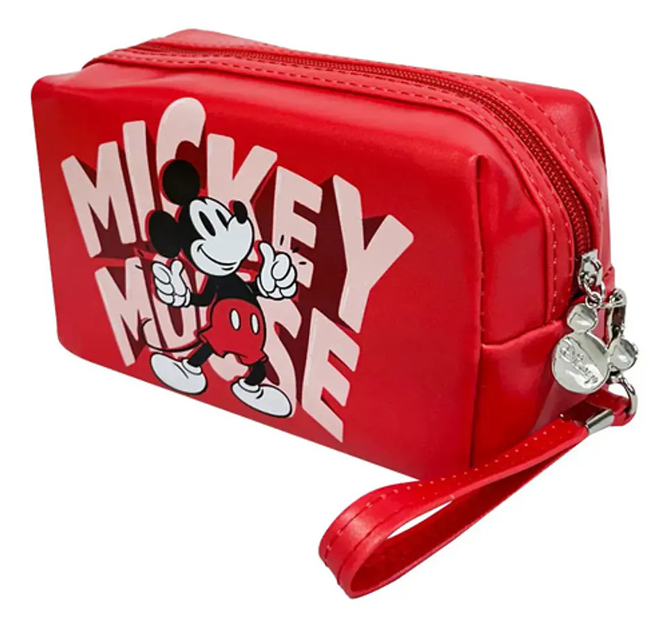 Cosmetiquero Mickey Mouse Disney Rojo Neceser Escolar Rojo 3