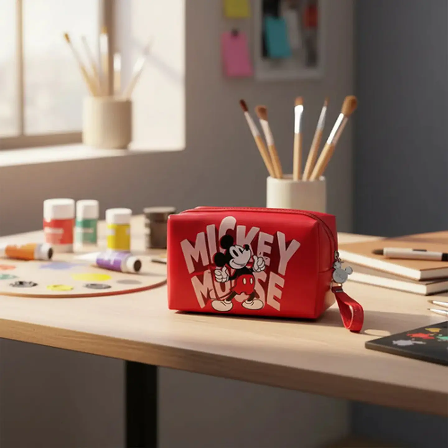 Cosmetiquero Mickey Mouse Disney Rojo Neceser Escolar Rojo 5