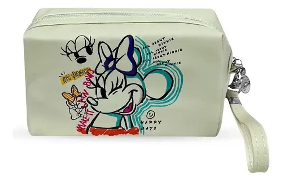 Cosmetiquero Minnie Mouse Disney Beige Neceser Escolar 1