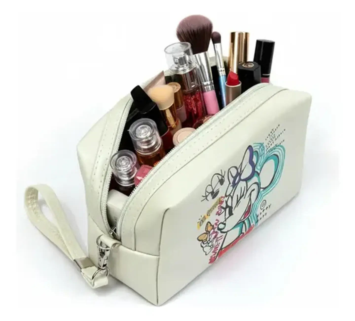 Cosmetiquero Minnie Mouse Disney Beige Neceser Escolar 3