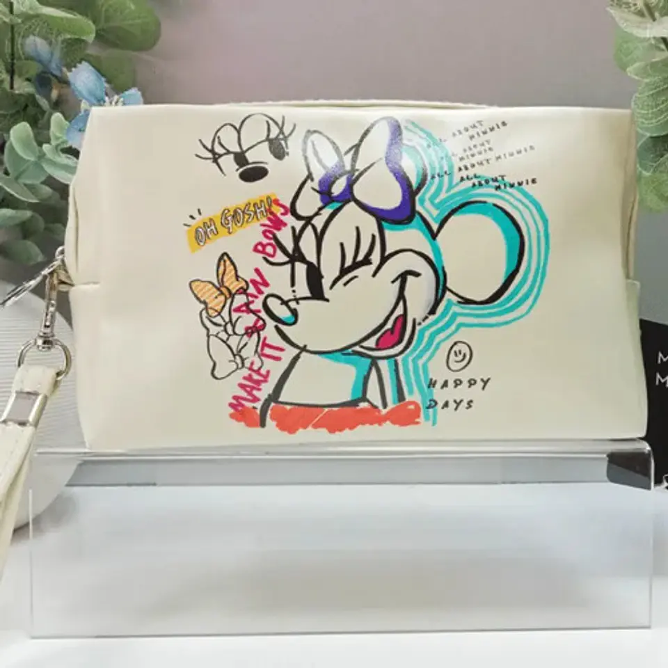 Cosmetiquero Minnie Mouse Disney Beige Neceser Escolar 4
