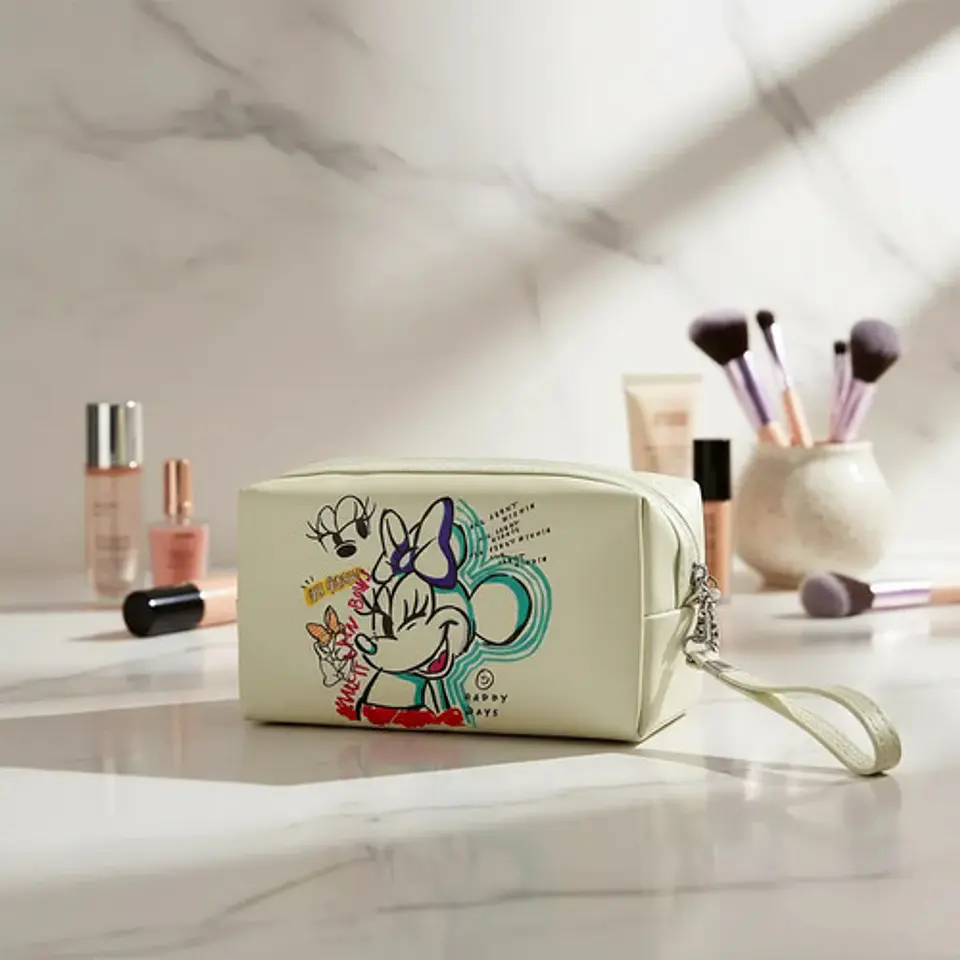 Cosmetiquero Minnie Mouse Disney Beige Neceser Escolar 7