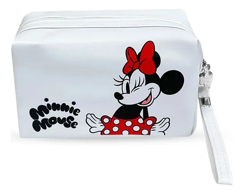 Cosmetiquero Minnie Mouse Disney Blanco Neceser Estuche