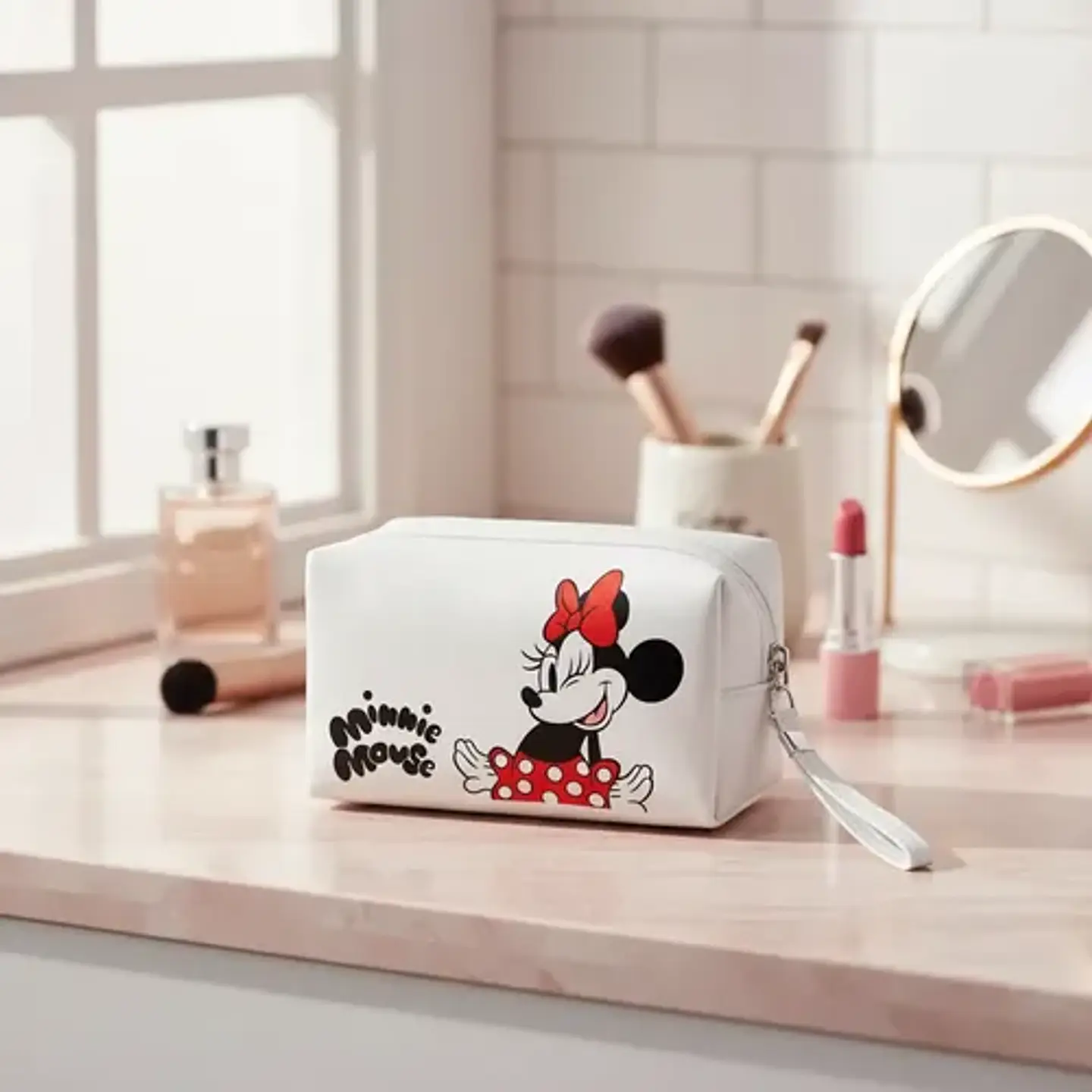 Cosmetiquero Minnie Mouse Disney Blanco Neceser Estuche 2