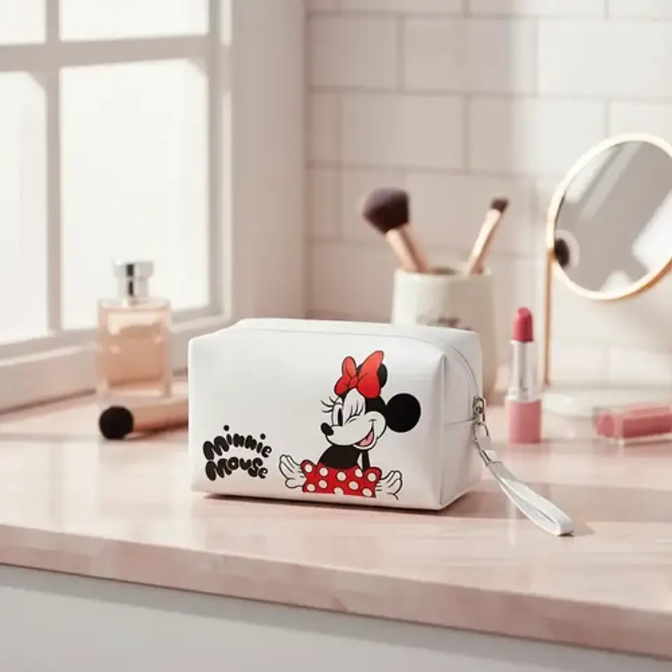 Cosmetiquero Minnie Mouse Disney Blanco Neceser Estuche 2