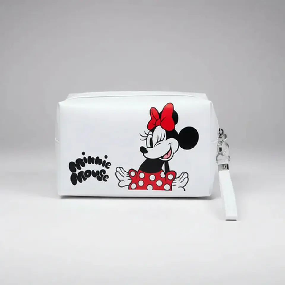 Cosmetiquero Minnie Mouse Disney Blanco Neceser Estuche 5