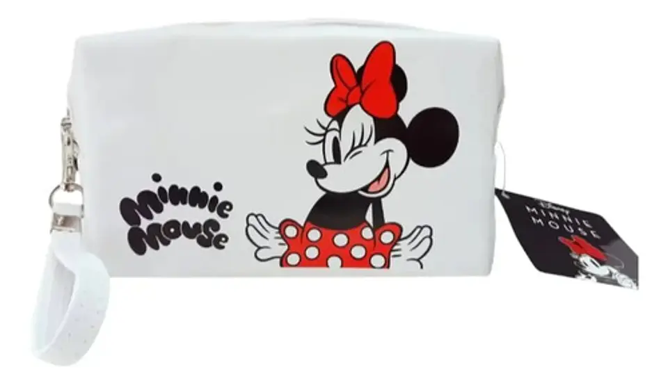Cosmetiquero Minnie Mouse Disney Blanco Neceser Estuche 7