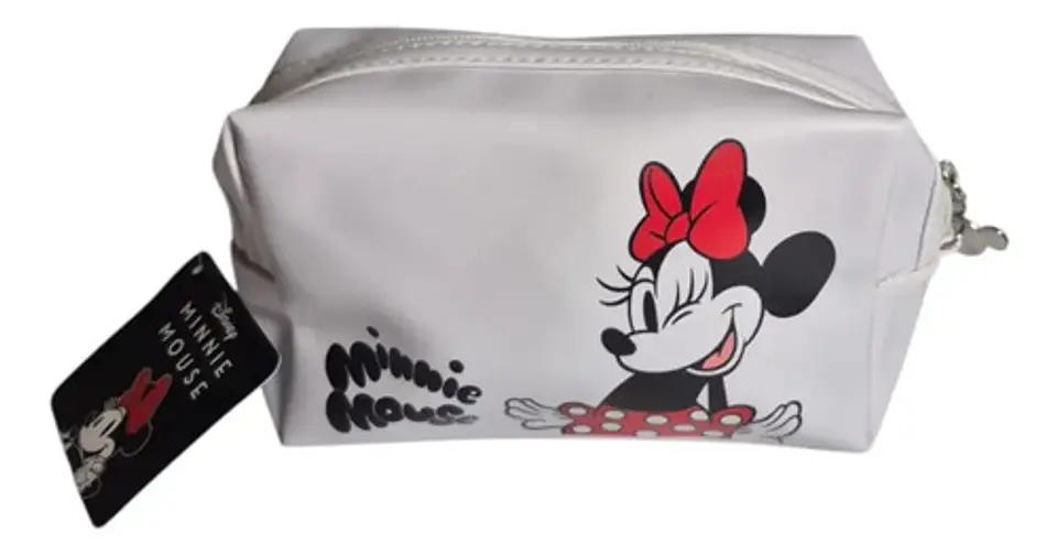 Cosmetiquero Minnie Mouse Disney Blanco Neceser Estuche 8