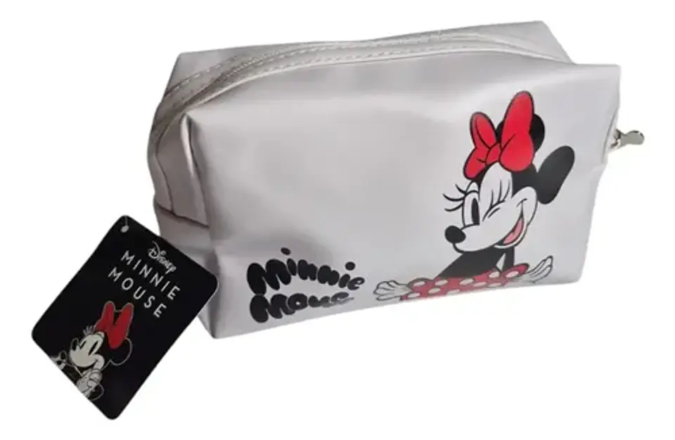 Cosmetiquero Minnie Mouse Disney Blanco Neceser Estuche 9