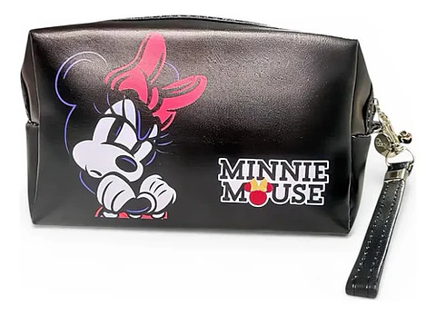 Cosmetiquero Minnie Mouse Disney Negro Neceser Kawai Escolar