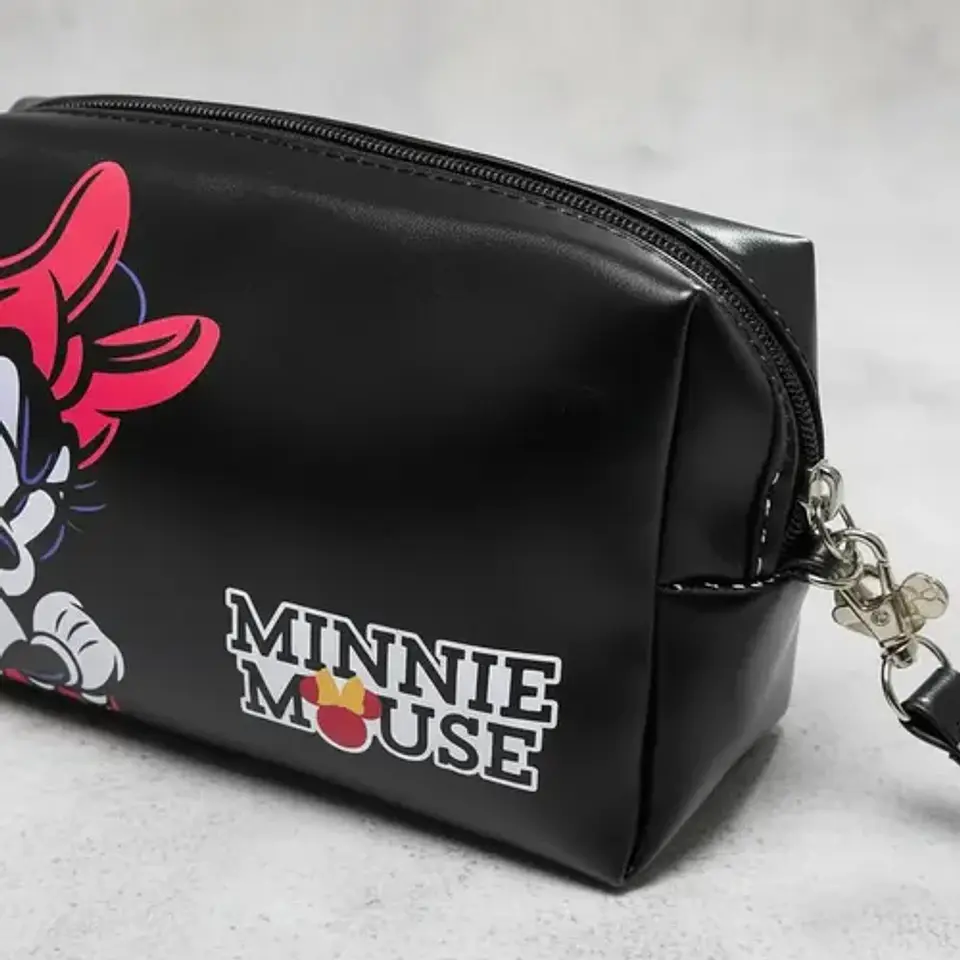 Cosmetiquero Minnie Mouse Disney Negro Neceser Kawai Escolar 8