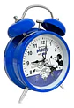Reloj Despertador Infantil Mickey Mouse Disney Azul Campana - Miniatura 1