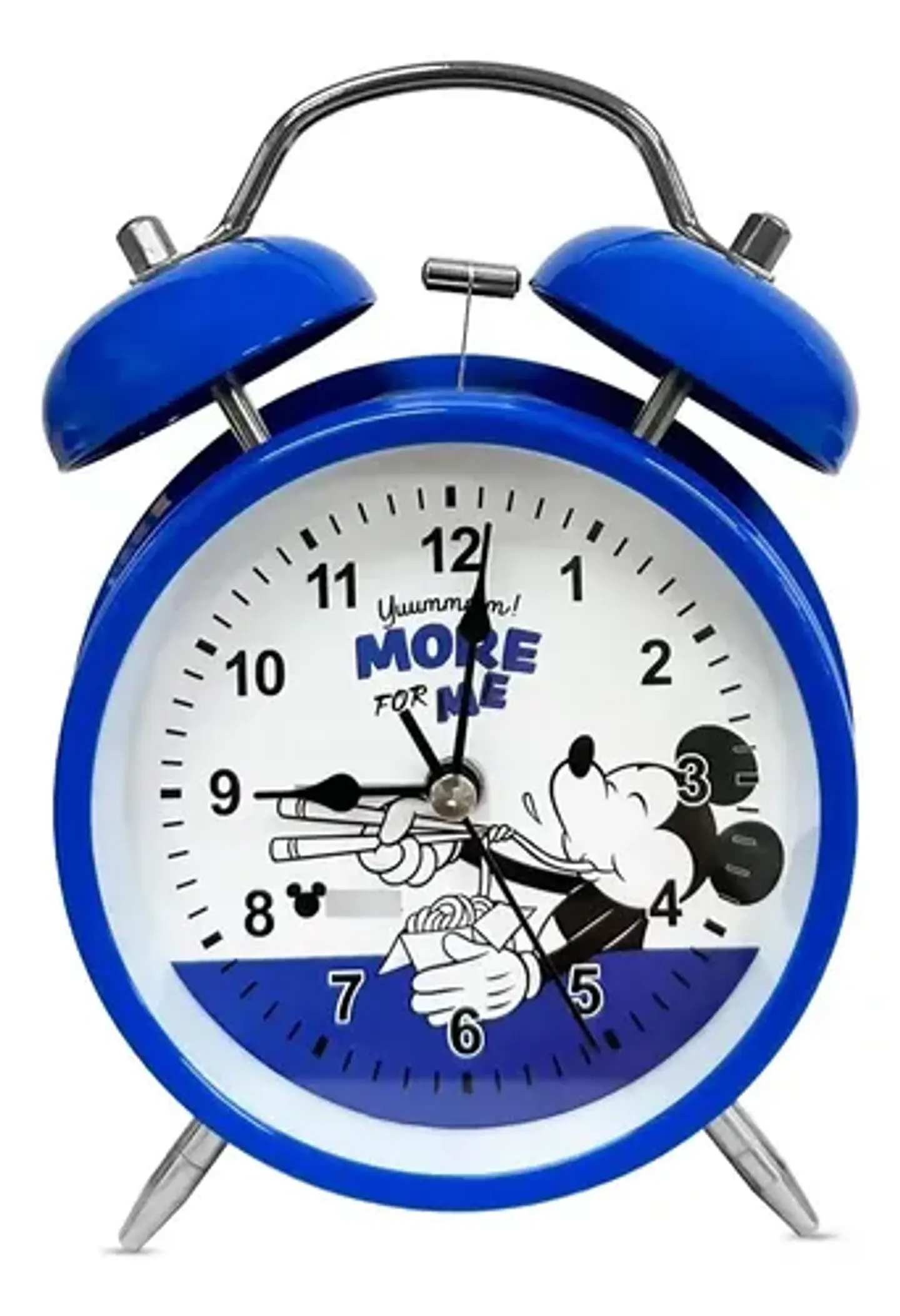 Reloj Despertador Infantil Mickey Mouse Disney Azul Campana 2