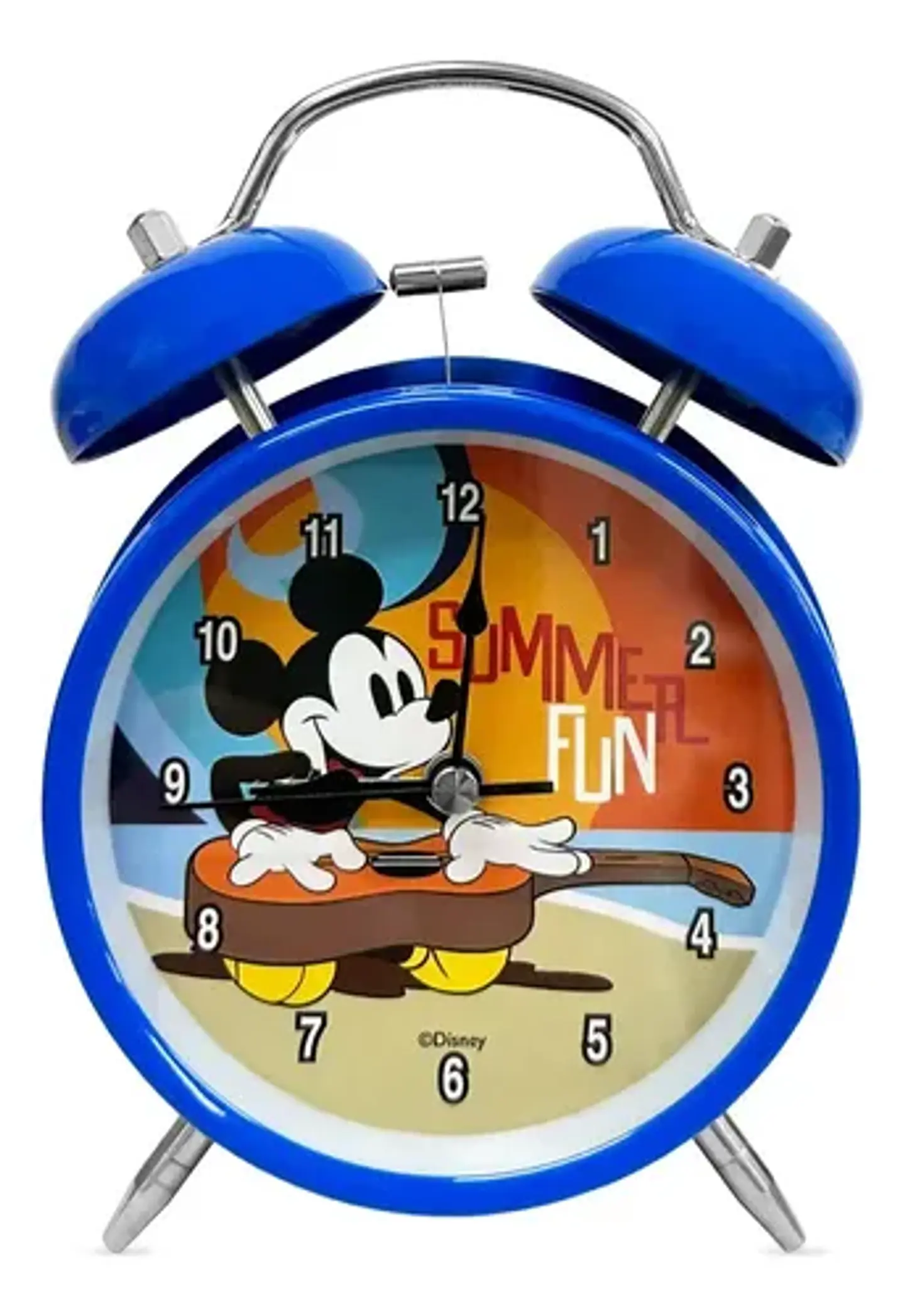 Reloj Despertador Infantil Mickey Mouse Summer Disney Azul 4