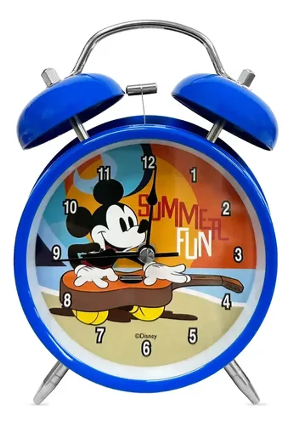 Reloj Despertador Infantil Mickey Mouse Summer Disney Azul 4