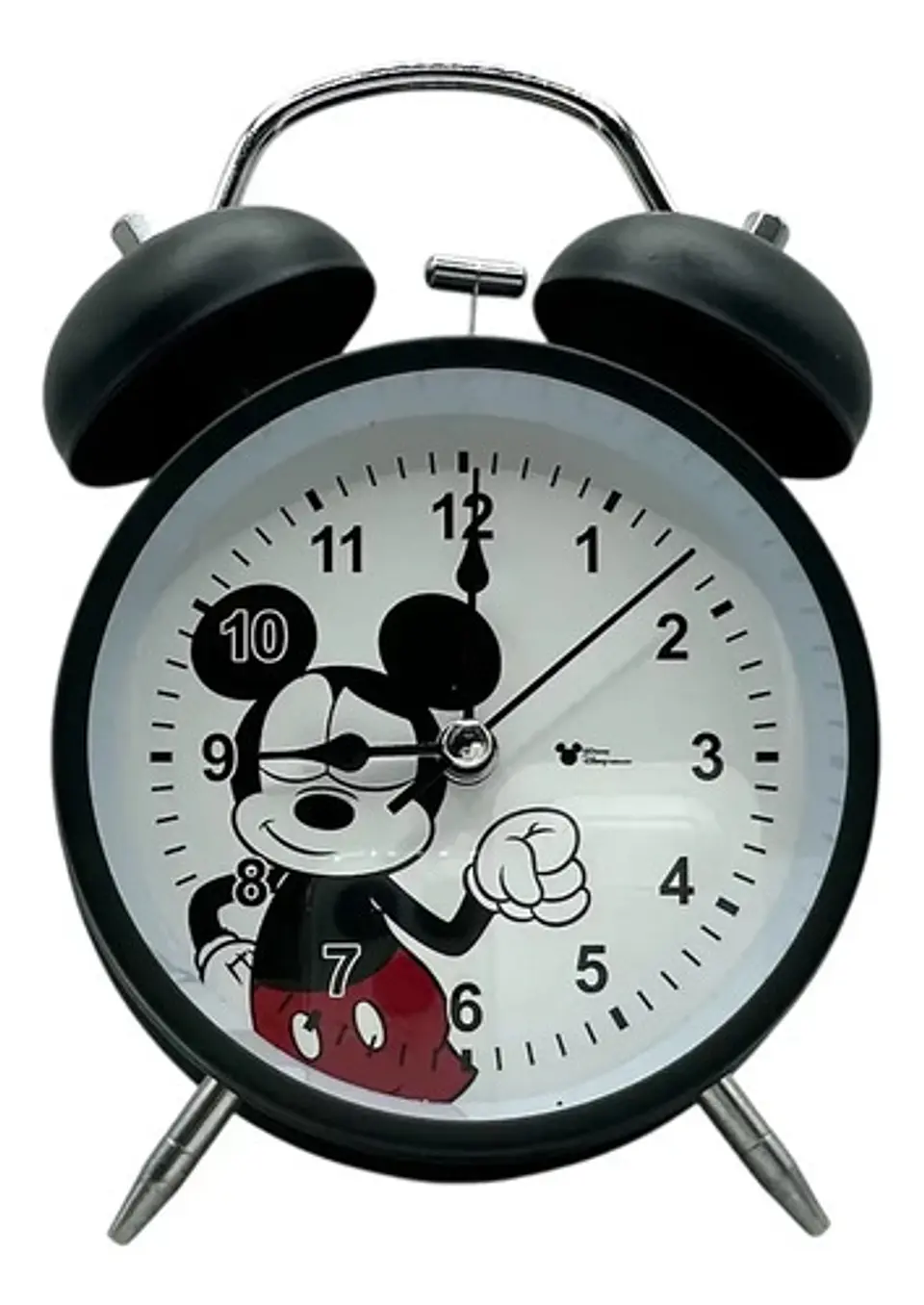 Reloj Despertador Infantil Mickey Mouse Disney Puñito Negro 3