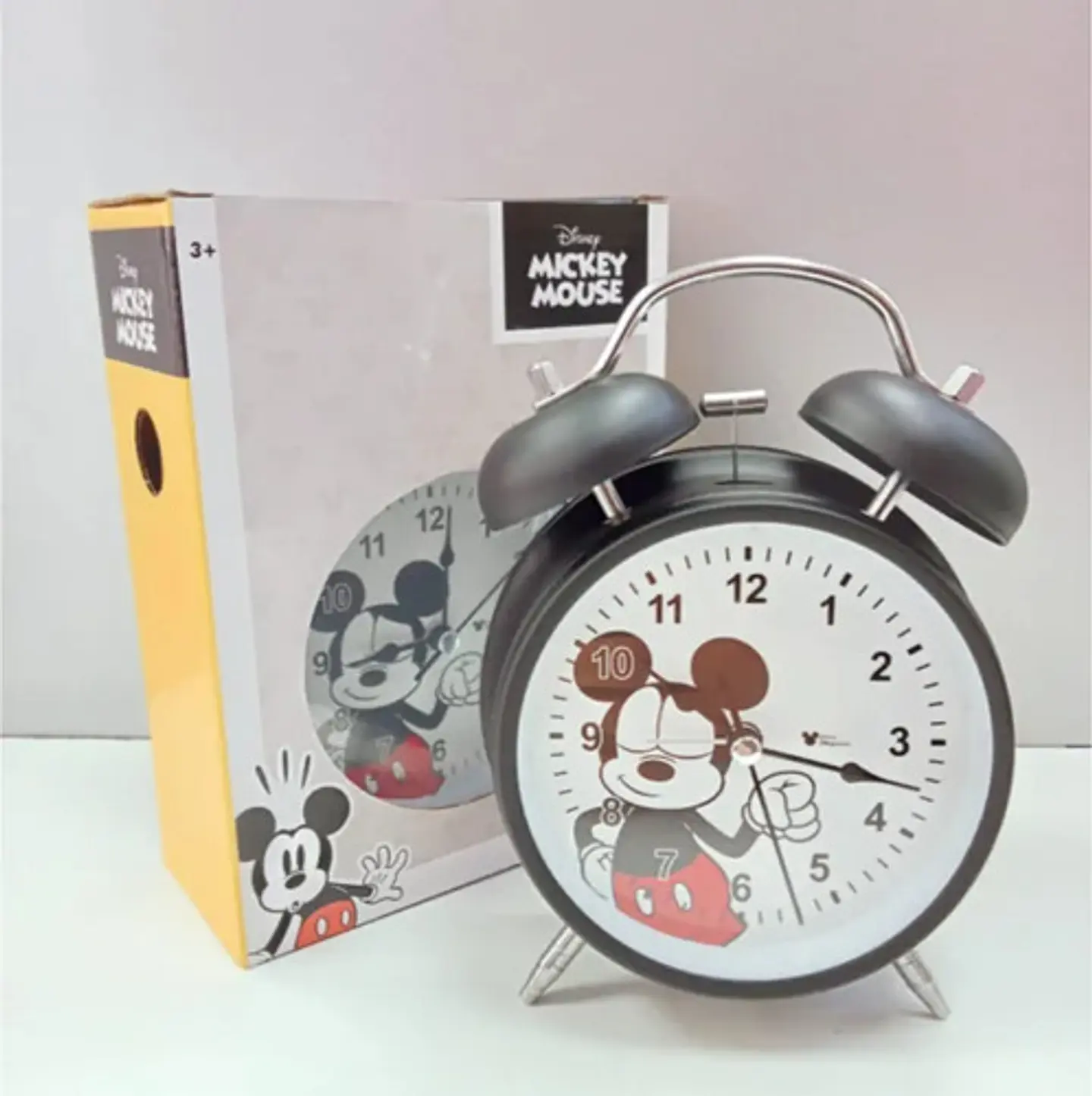 Reloj Despertador Infantil Mickey Mouse Disney Puñito Negro 4