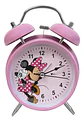 Reloj Despertador Infantil Minnie Mouse Disney Metal Rosa - Miniatura 1