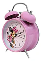 Reloj Despertador Infantil Minnie Mouse Disney Metal Rosa - Miniatura 2