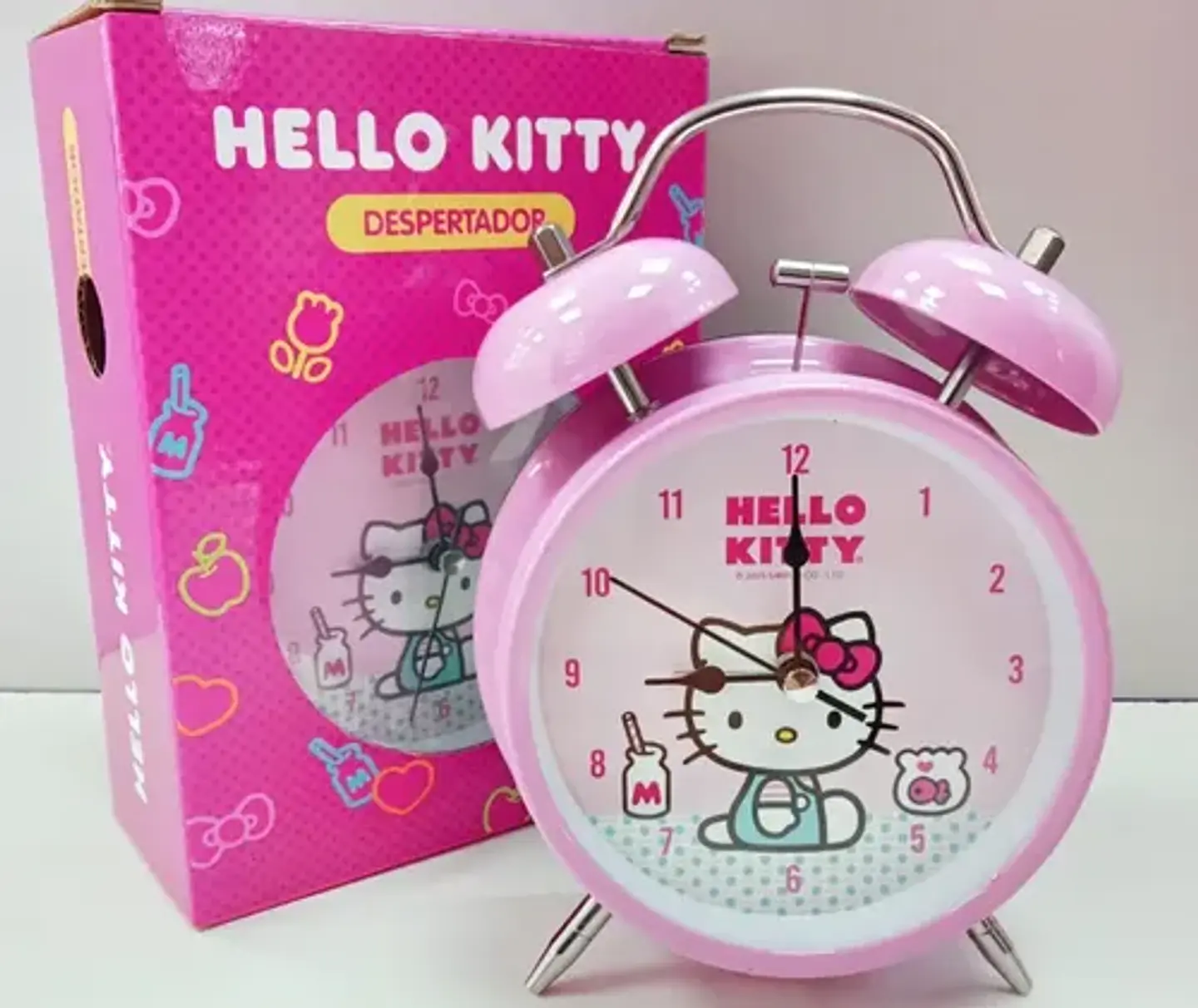 Reloj Despertador Campana Hello Kitty Sanrio Infantil Metal 3
