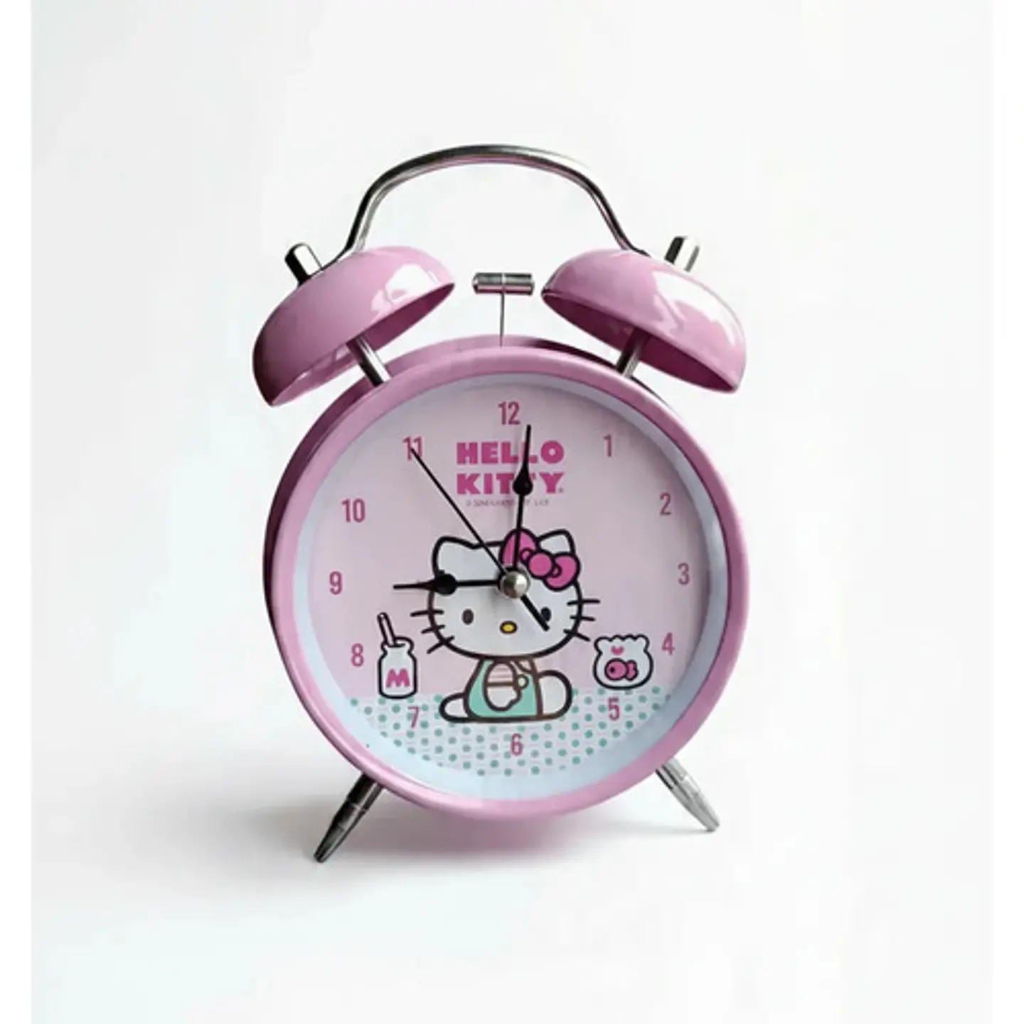 Reloj Despertador Campana Hello Kitty Sanrio Infantil Metal 6