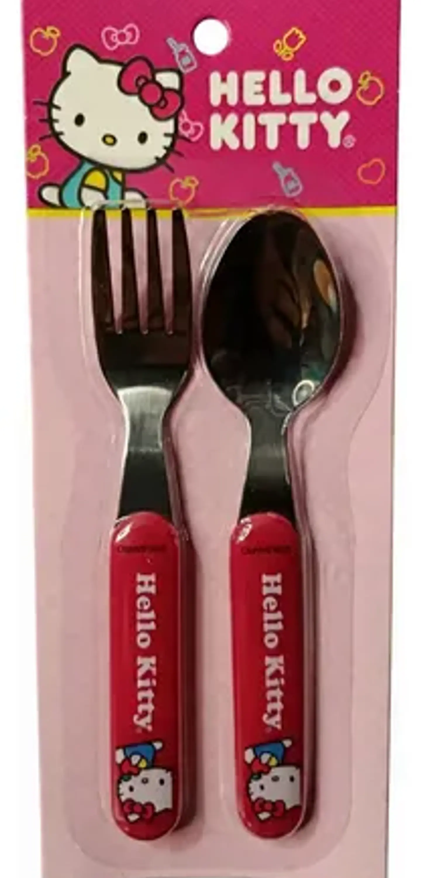 Kits Cubiertos Hello Kitty Infantil 3 Sets Cuchara Y Tenedor 2