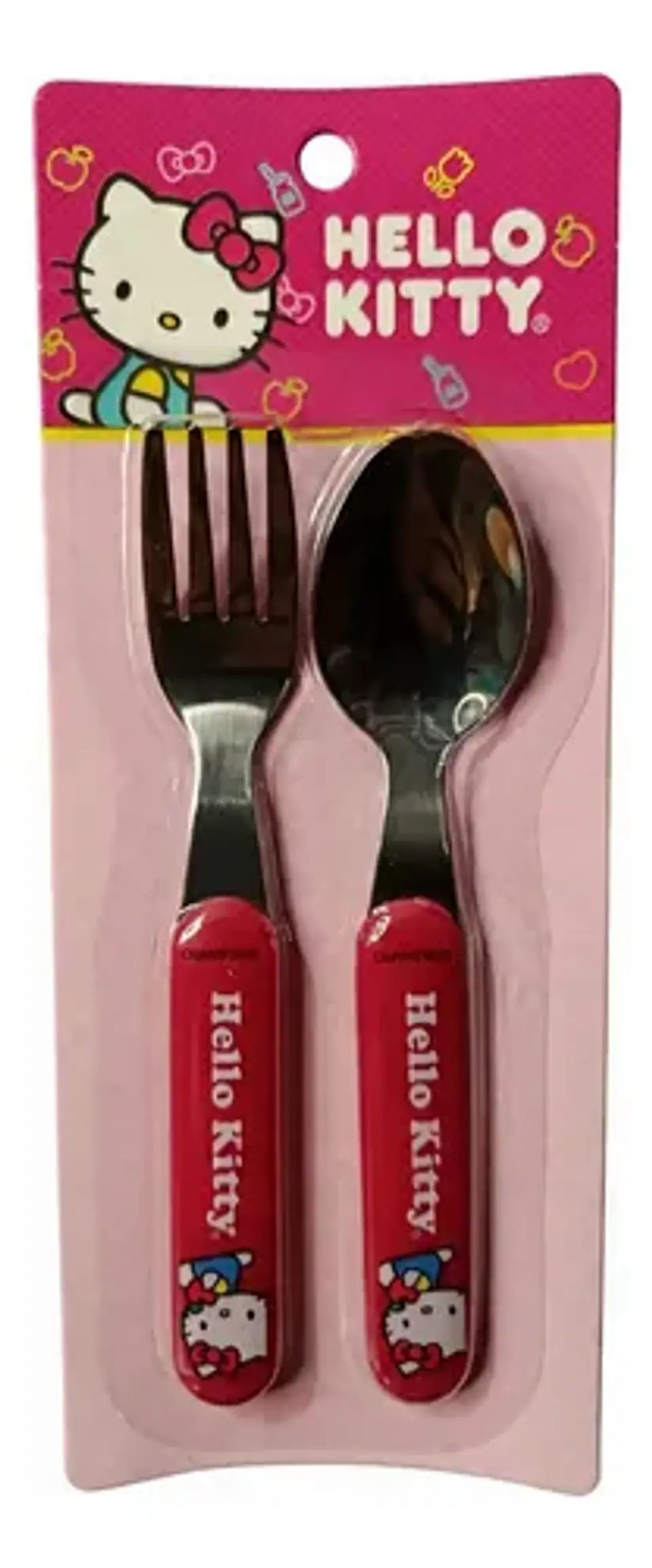 Kits Cubiertos Hello Kitty Infantil 3 Sets Cuchara Y Tenedor 2