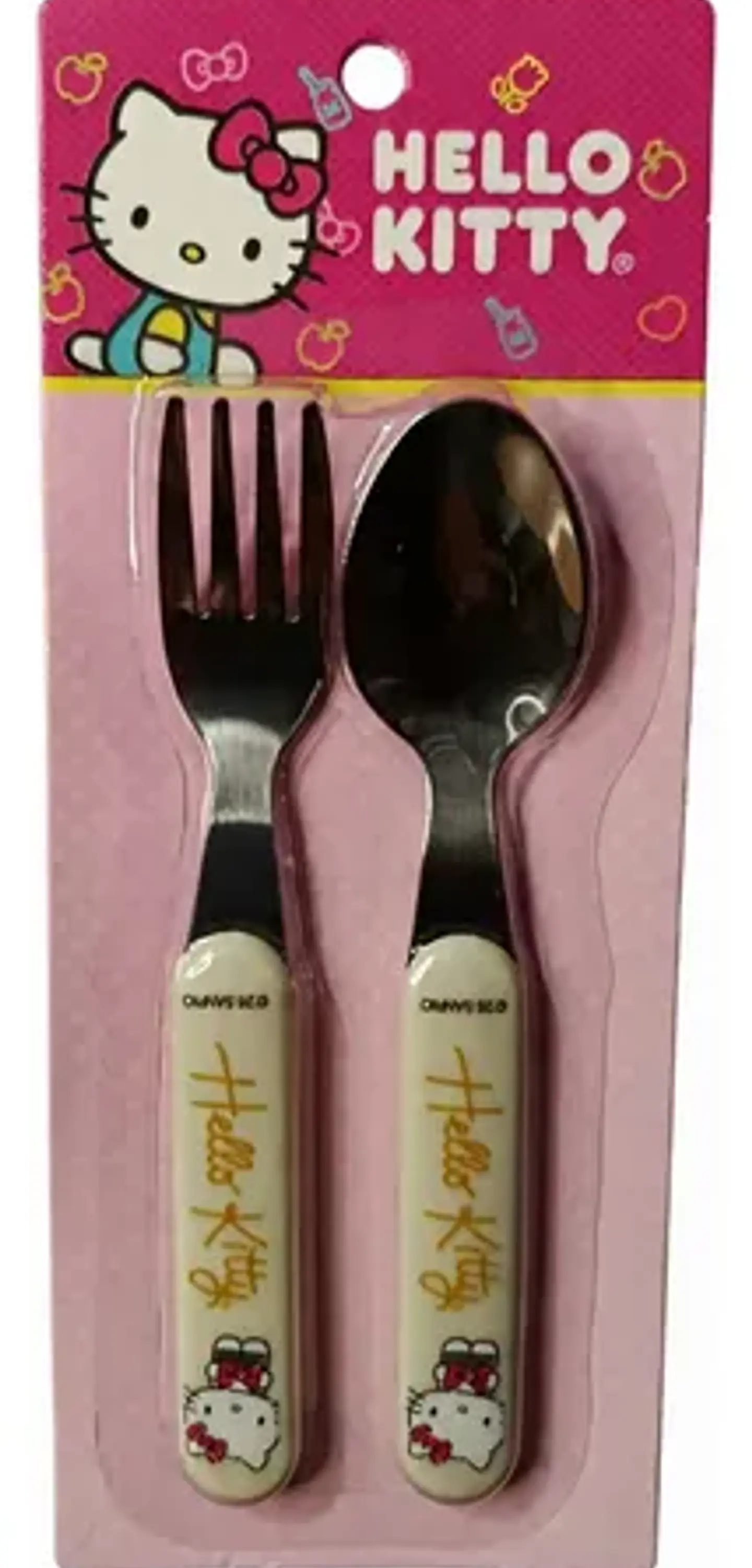 Kits Cubiertos Hello Kitty Infantil 3 Sets Cuchara Y Tenedor 3