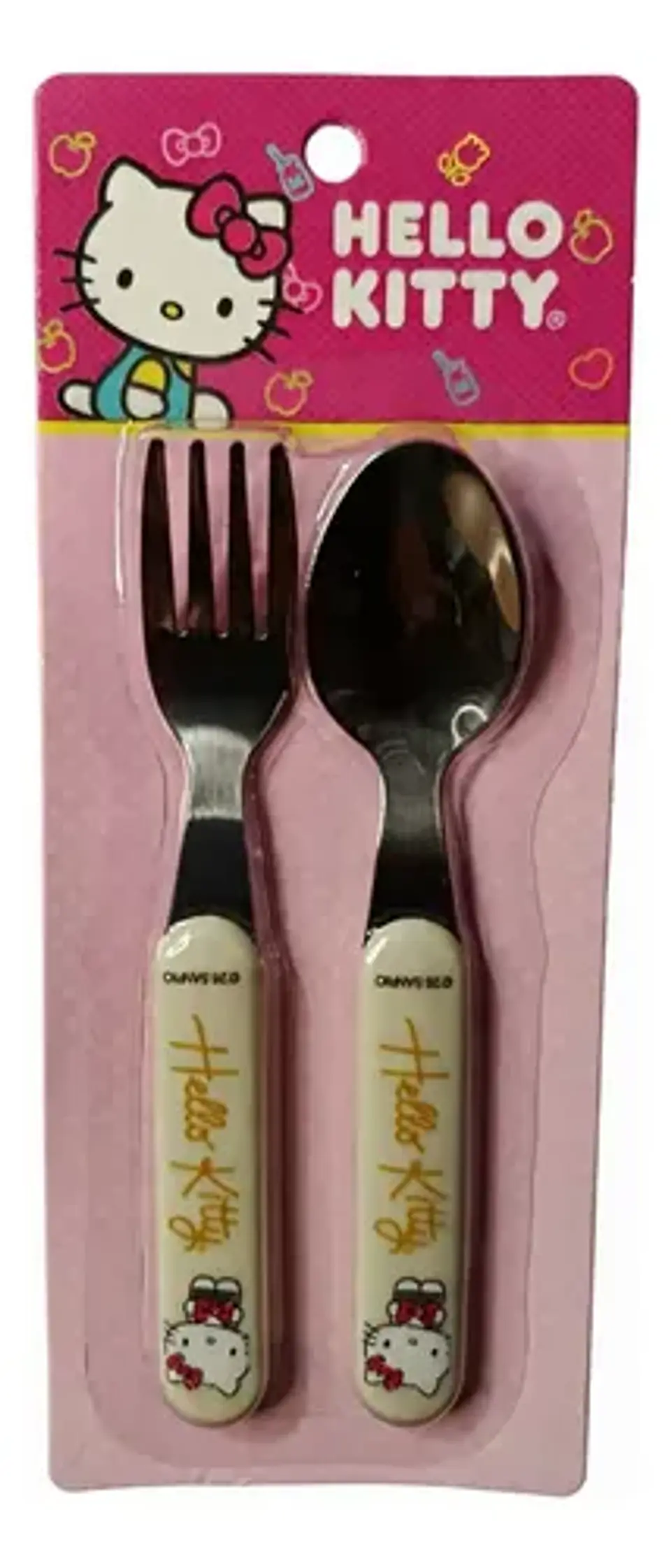 Kits Cubiertos Hello Kitty Infantil 3 Sets Cuchara Y Tenedor 3