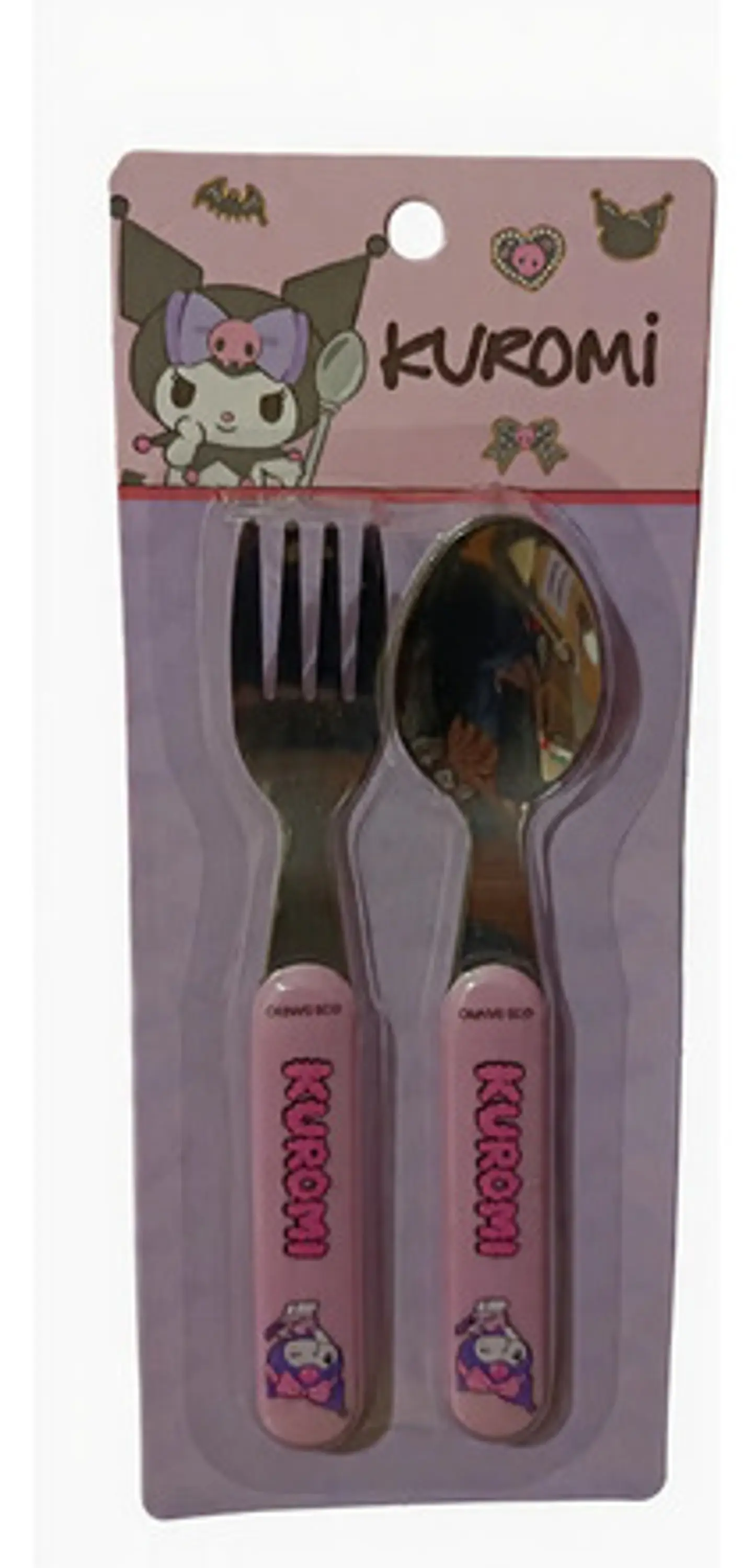 Cubiertos Infantiles Kuromi Sanrio 3 Sets Cuchara Y Tenedor 2