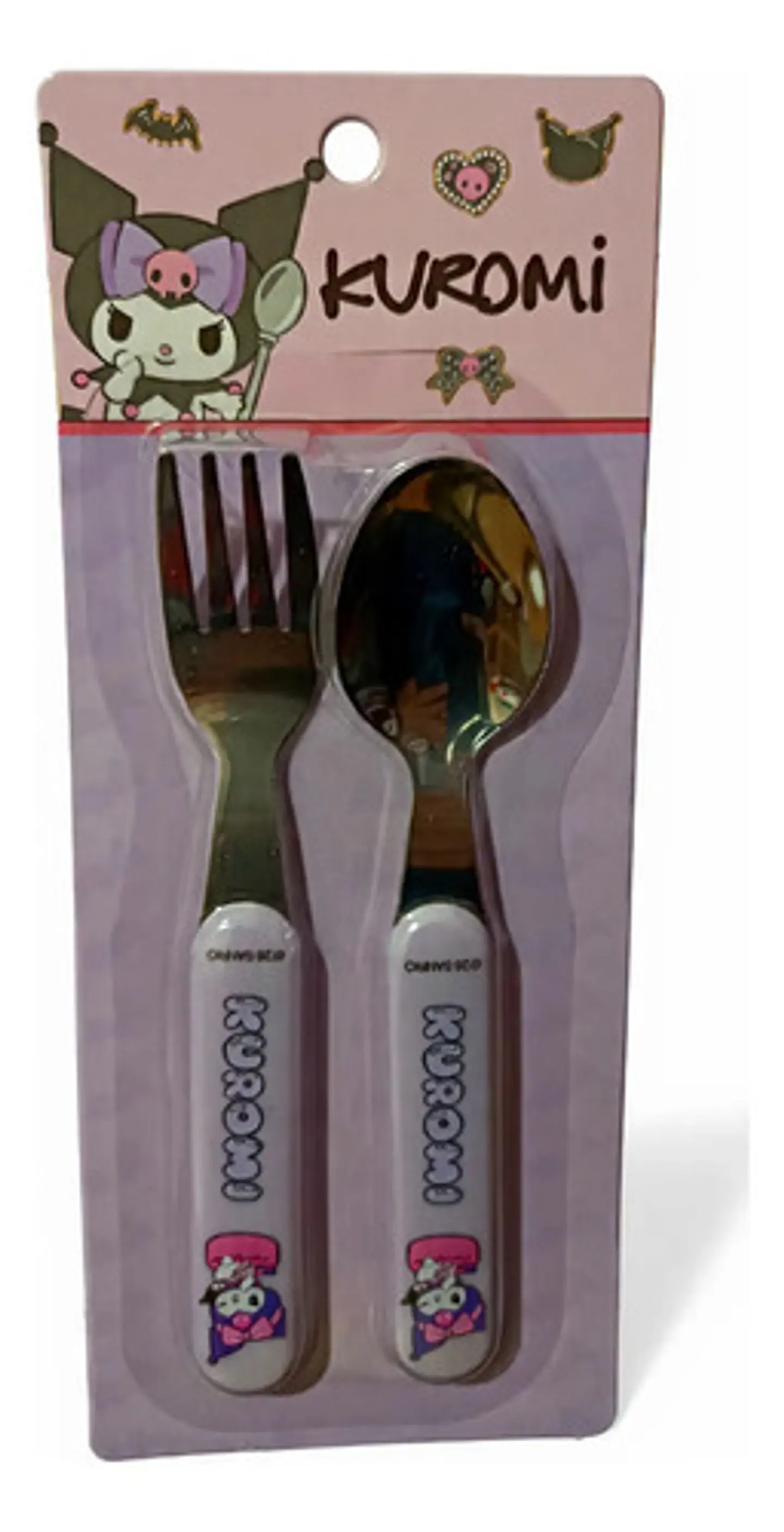 Cubiertos Infantiles Kuromi Sanrio 3 Sets Cuchara Y Tenedor 4