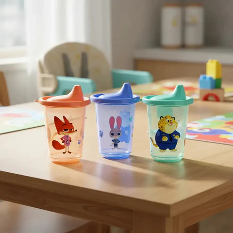 Set 3 Vasos Reutilizables Disney Zootopia 2 Infantil Niños