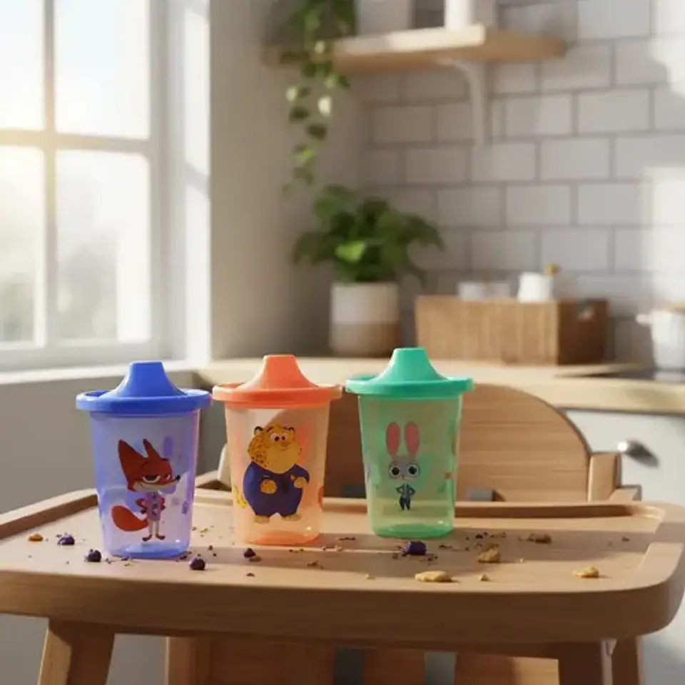 Set 3 Vasos Reutilizables Disney Zootopia 2 Infantil Niños 2