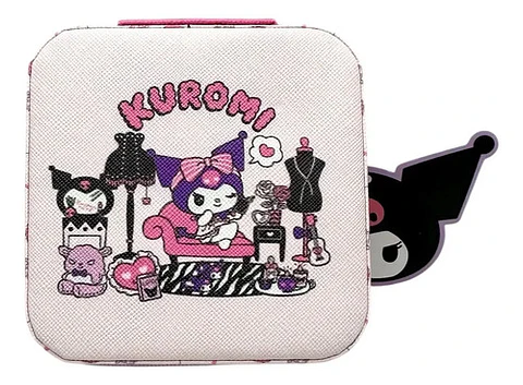 Joyero Portátil Kuromi Sanrio Kawaii Compacto Para Viaje