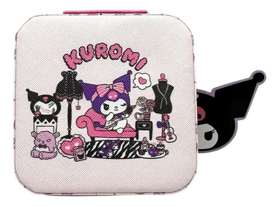 Joyero Portátil Kuromi Sanrio Kawaii Compacto Para Viaje 1