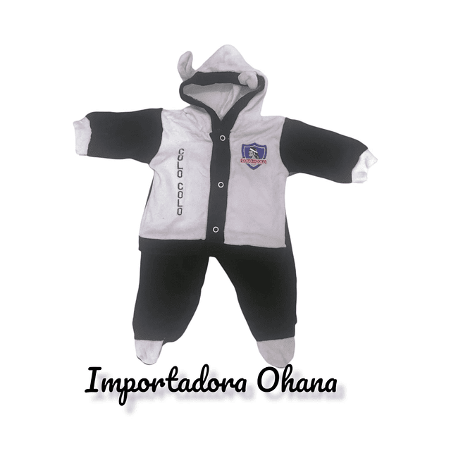 Conjunto plush 0a3 meses equipo colo colo 