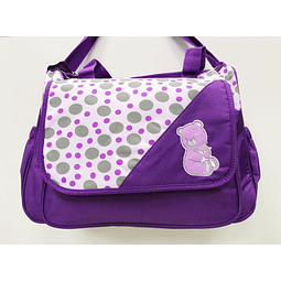 Bolso  OSO morado con puntos 