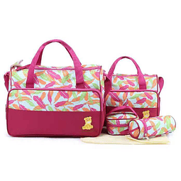 Bolso   FUCSIA  5pcs con diseño