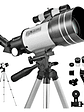 TELESCOPIO 70 MM TRIPODE CON SOPORTE - Miniatura 1