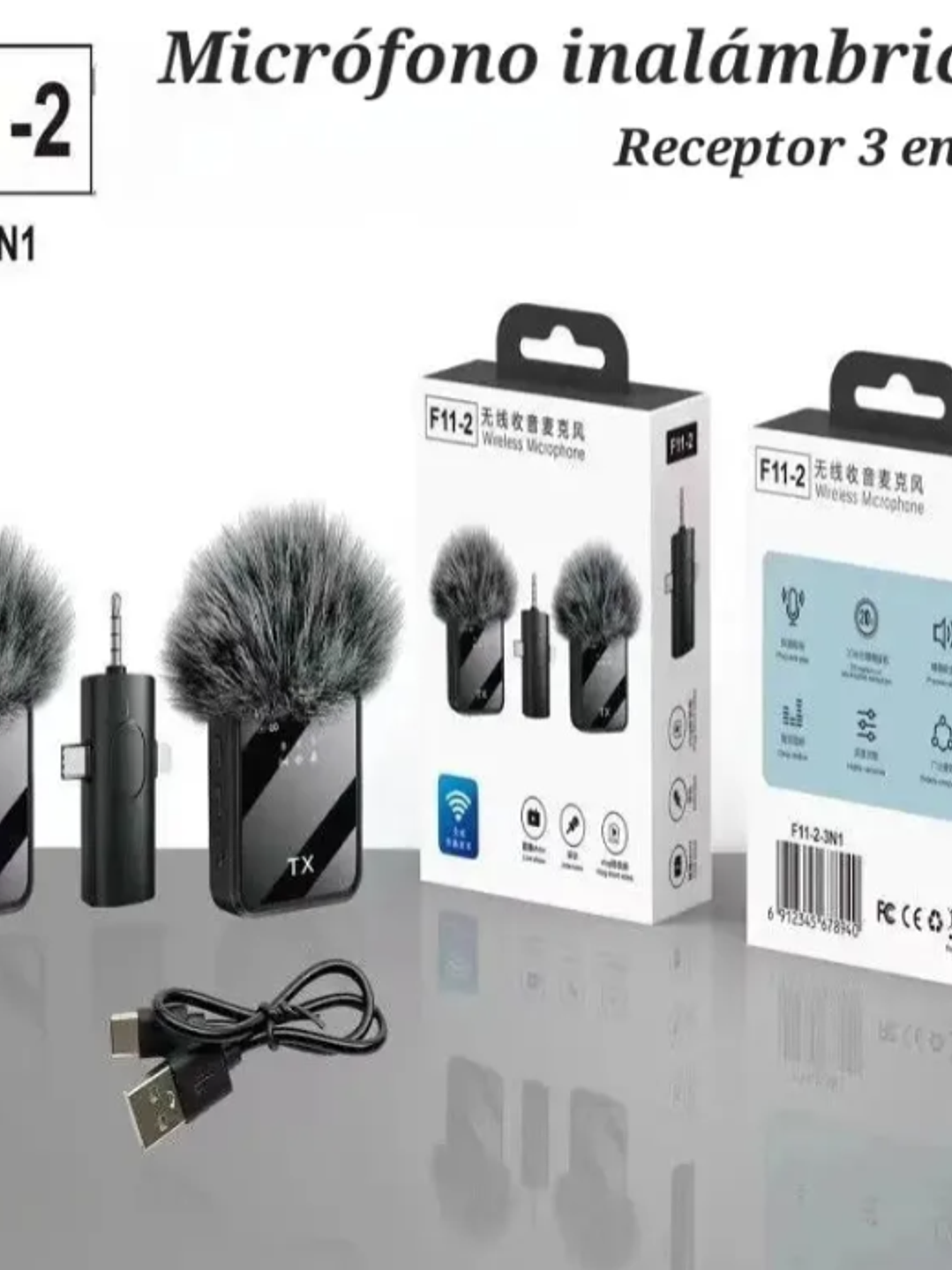 MICRÓFONOS SOLAPA INALÁMBRICO X2 4
