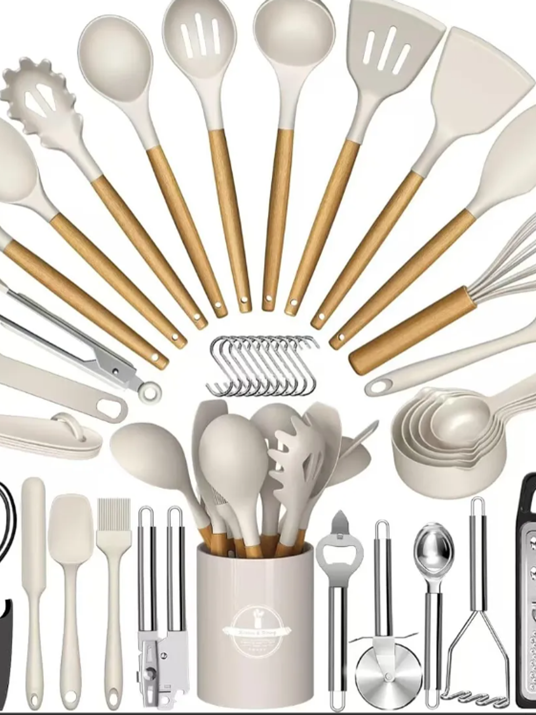 JUEGO DE 44 UTENSILIOS DE COCINA DE SILICONA 1