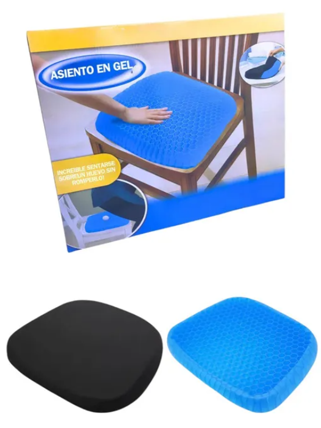 COJÍN EN GEL ANTIDESLIZANTE PARA SILLAS 2